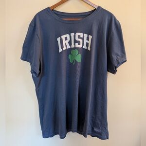 NWT Life is Good Women's Irish Clover Short Sleeve Crusher T-Shirt -Classic Fit